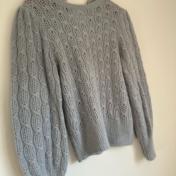 J. Crew Women's blue Cable Knit Sweater - Picture 5 of 7